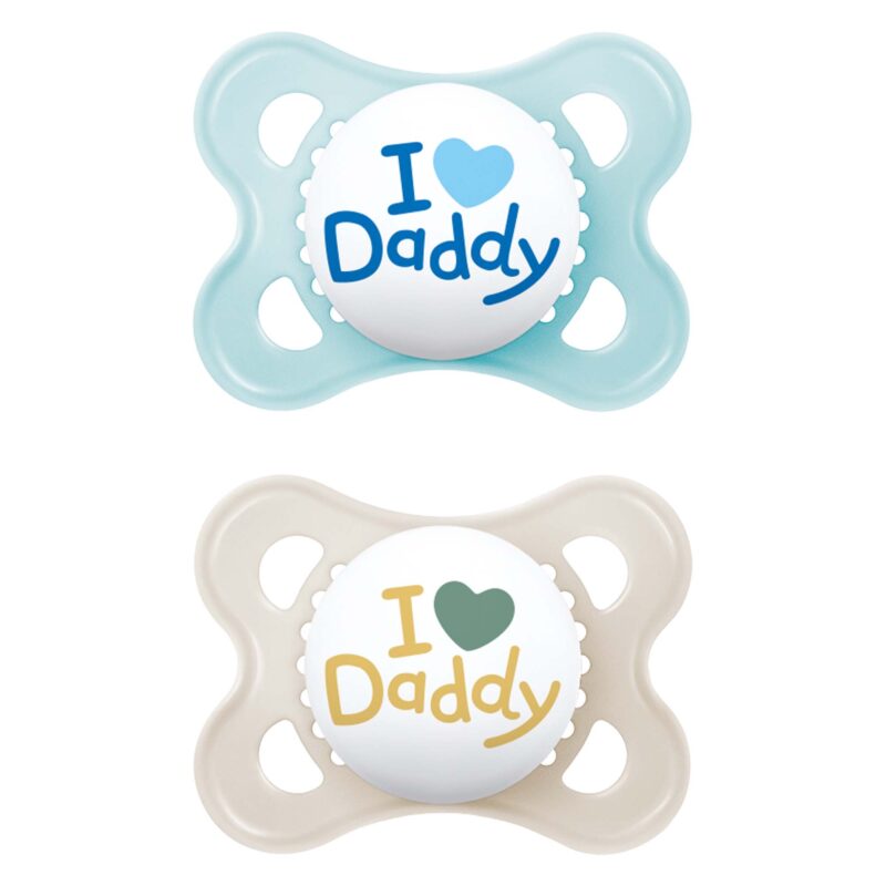 Mam Soother Original Style 2-6 Months Blue Daddy X2 New