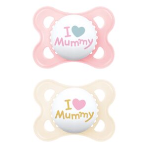 Mam Soother Original Style 2-6 Months Pink Mummy X2 New!!