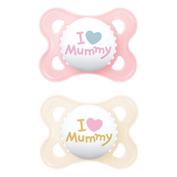 Mam Soother Original Style 2-6 Months Pink Mummy X2 New!!