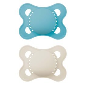 Mam Soother Original 2-6 Months Plain Blue X2-new