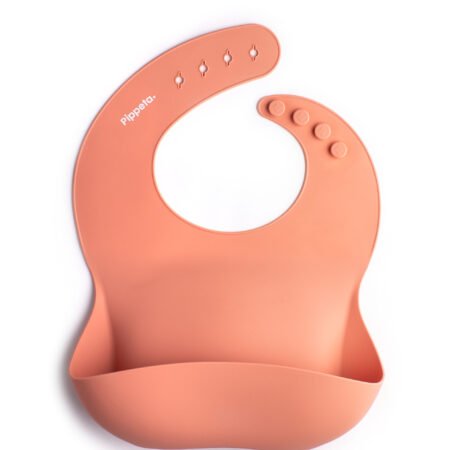 Pippeta Silicone Bib- Coral Pink