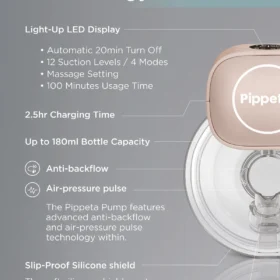 Pippeta Led Wearable Hands Free Breast Pump