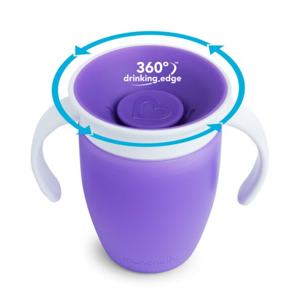 Munchkin Cups - 7oz Miracle Trainer Cup- Purple