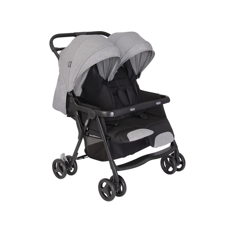 Graco Duorider™ Lightweight Double Pushchair From Birth To Approx. 3 Years (max. 15kg) Steeple Grey