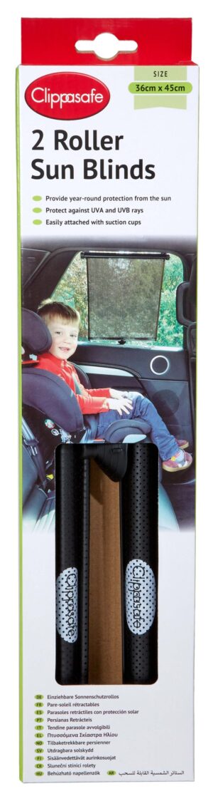 Clippasafe Auto Roller Sunblind Twin Pack