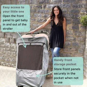 Snoozeshade Plus Deluxe (6-9 Mths Up) Universal-fit Buggy & Pushchair Sun Shade & Baby Sleep Aid | Blocks Up To 97.5% Of Uv (copy)