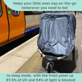 Snoozeshade Plus Deluxe (6-9 Mths Up) Universal-fit Buggy & Pushchair Sun Shade & Baby Sleep Aid | Blocks Up To 97.5% Of Uv (copy)
