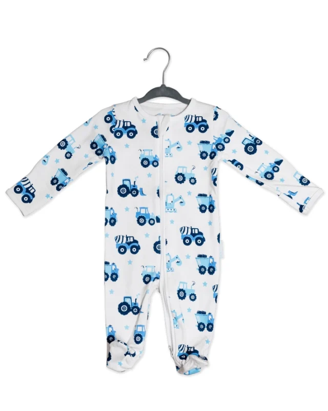 Organic Cotton Sleepsuit- Vehicle