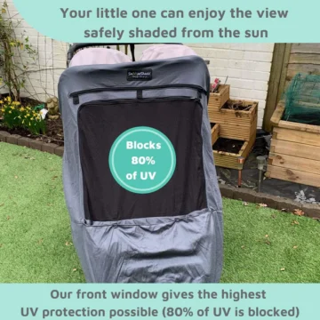 Snoozeshade Plus Deluxe (6-9 Mths Up) Universal-fit Buggy & Pushchair Sun Shade & Baby Sleep Aid | Blocks Up To 97.5% Of Uv (copy)