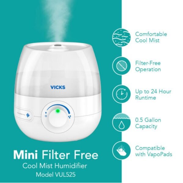 Vicks Mini Filter Free Cool Mist Humidifier