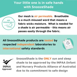 Snoozeshade Plus Deluxe (6-9 Mths Up) Universal-fit Buggy & Pushchair Sun Shade & Baby Sleep Aid | Blocks Up To 97.5% Of Uv