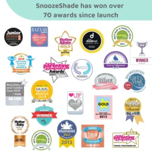 Snoozeshade Plus Deluxe (6-9 Mths Up) Universal-fit Buggy & Pushchair Sun Shade & Baby Sleep Aid | Blocks Up To 97.5% Of Uv (copy)
