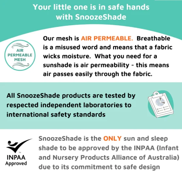 Snoozeshade Original (newborn-6/9 Months); Carrycot & Pram Sun Shade And Baby Sleep Aid; Better Than A Pram Parasol; Doona Compatible; Blocks 99% Of Uv