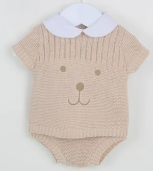 Pex Huggie Summer Knitted Romper- Natural (copy)