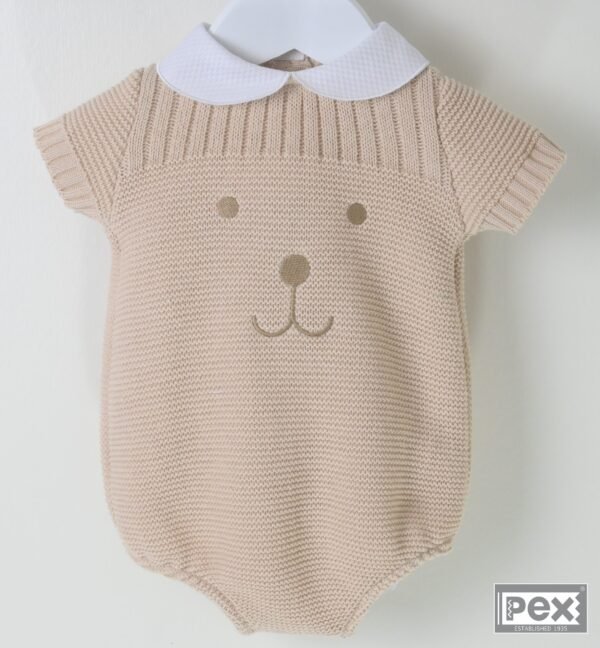 Pex Huggie Summer Knitted Romper- Natural