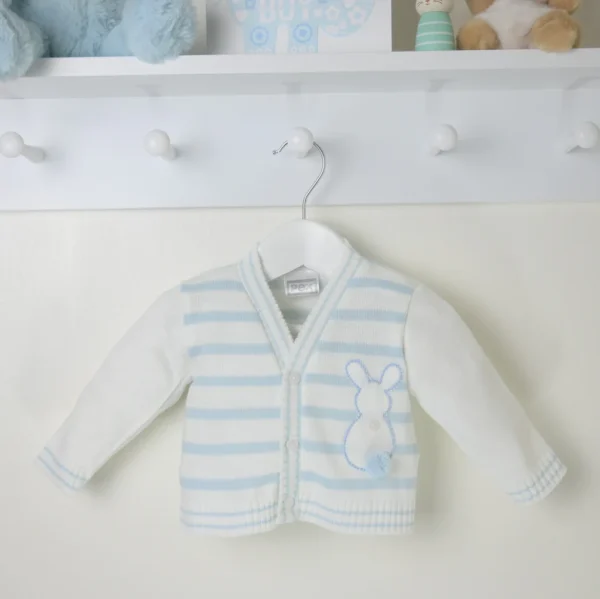 Pex Boys Bunny Cardigan White/blue