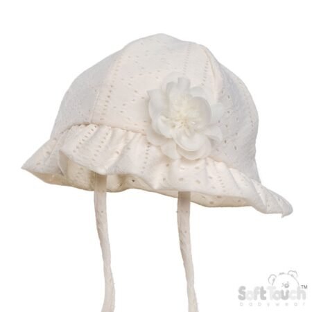 White Broiderie Anglaise Summer Hat (0-24 Months) (copy)