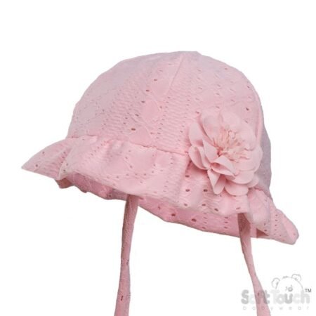 Cream Broiderie Anglaise Summer Hat (0-24 Months) (copy)