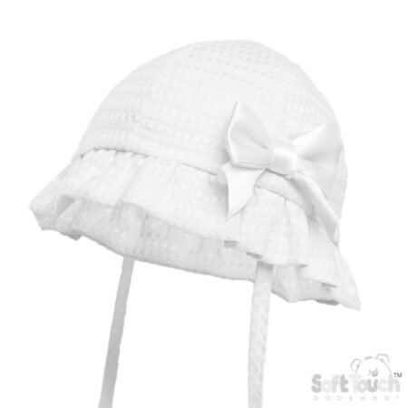 White Summer Hat 0-24m