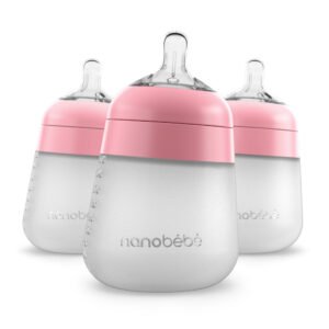 Nanobébé Flexy Silicone Bottles Pink 270ml 3pk