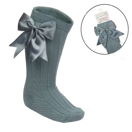 White Knee Length Bow Socks (copy)