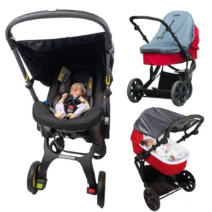 Snoozeshade Twin Deluxe (suitable From Birth) | Double Buggy/pushchair Sun And Sleep Shade | Blocks Up To 97.5% Of Uv (copy)