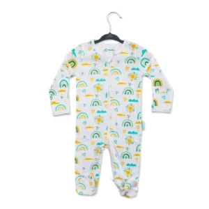 Organic Cotton Sleepsuit-clouds