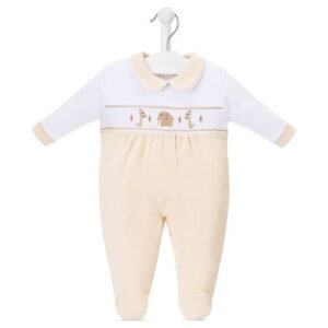 Dandelion Taupe Jungle Friends Cotton Sleepsuit