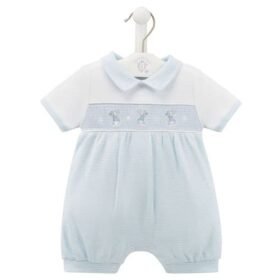 Dandelion Boys Rabbit Smocked Romper