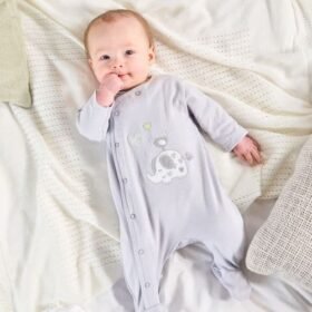 Elephant & Bird With Balloon” Cotton Sleepsuit- Lemon (copy)