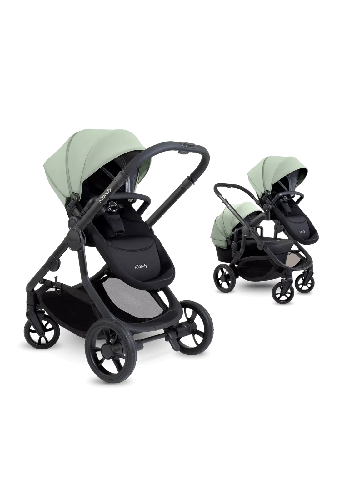 Icandy Orange 4 Pushchair Bundle - Jet, Pistachio