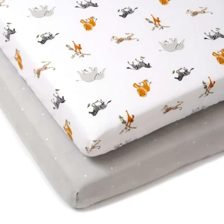 Clair De Lune Reversible Jungle Dream Cot Bed Duvet Cover And Pillowcase Set (copy)