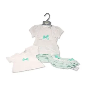 Baby Girls 2 Pcs Set With Lace And Bow