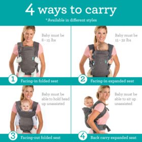 Infantino Flip Advanced 4-in-1 Convertible Baby Carrier Rainbow Print