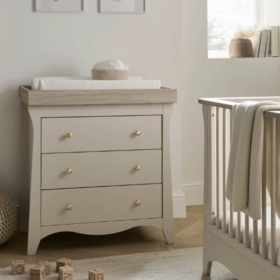 Clara 3 Piece Nursery Furniture Set (cot Bed, Dresser & Wardrobe) – Cashmere/ash