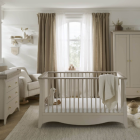 Clara 3 Piece Nursery Furniture Set (cot Bed, Dresser & Wardrobe) - Cashmere/ash