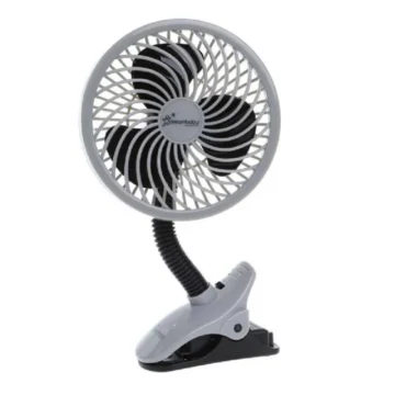 Usb Rechargeable Clip On Fan- Grey/black