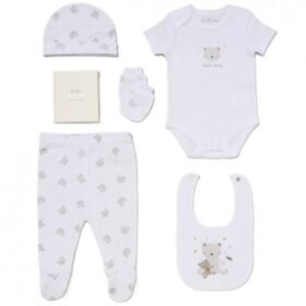 Unisex Bear 6pc Gift Set With Memory Book