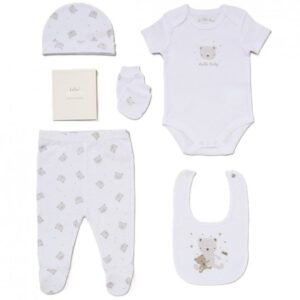 Unisex Bear 6pc Gift Set With Memory Book