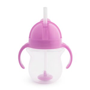 Munchkin Click Lock Tip & Sip Weighted Straw Cup Pink 207ml (copy)