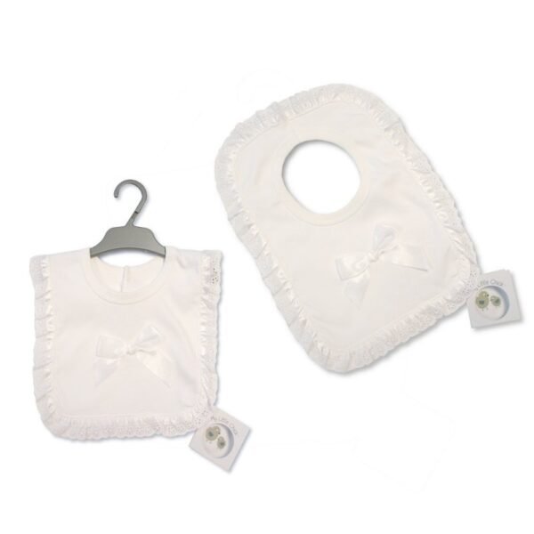 Baby Lace White Pop On Bib