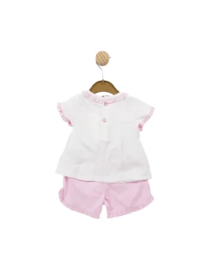 Mintini Baby Pink Gingham Top & Short