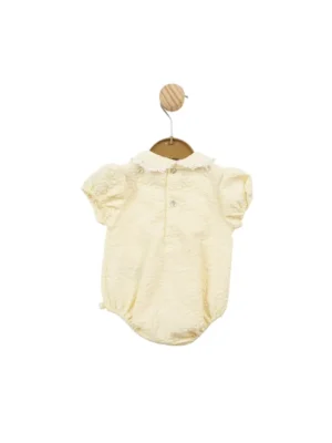 Mintini Baby Lemon Crinkle Romper