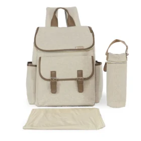 Backpack Changing Bag – Oatmeal Herringbone