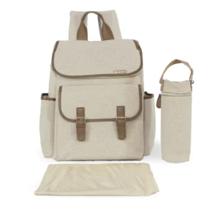 Backpack Changing Bag - Oatmeal Herringbone