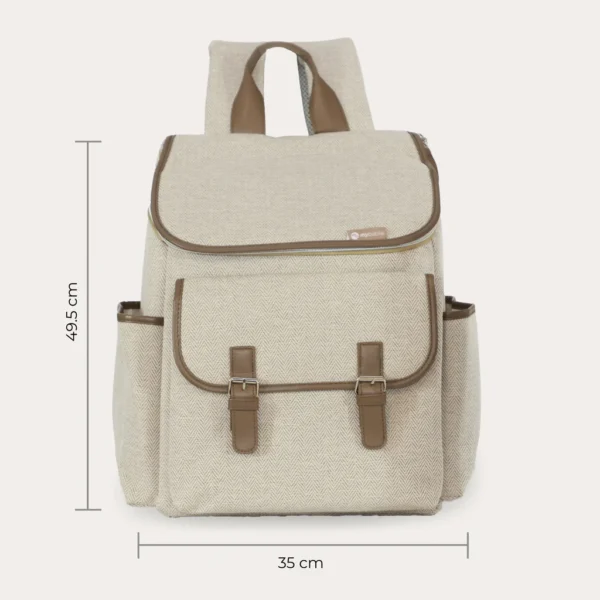 Backpack Changing Bag - Oatmeal Herringbone