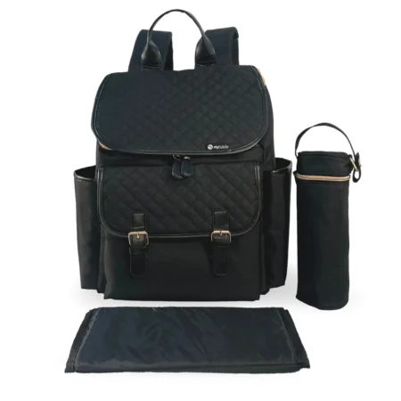 Backpack Changing Bag - Black Quilted