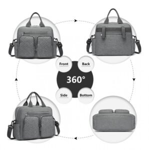 Durable And Functional Changing Tote Bag - Grey