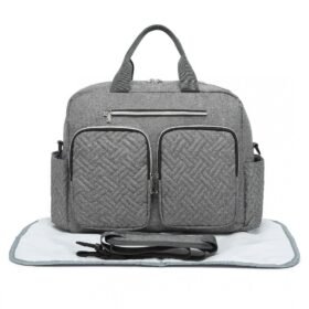 Versatile Changing Bag With Built-in Changing Mat Thermal Insulation Waterproof Design - Grey