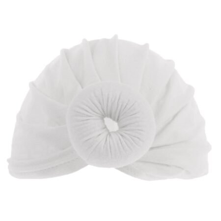 White Donut Hat- 0-6m